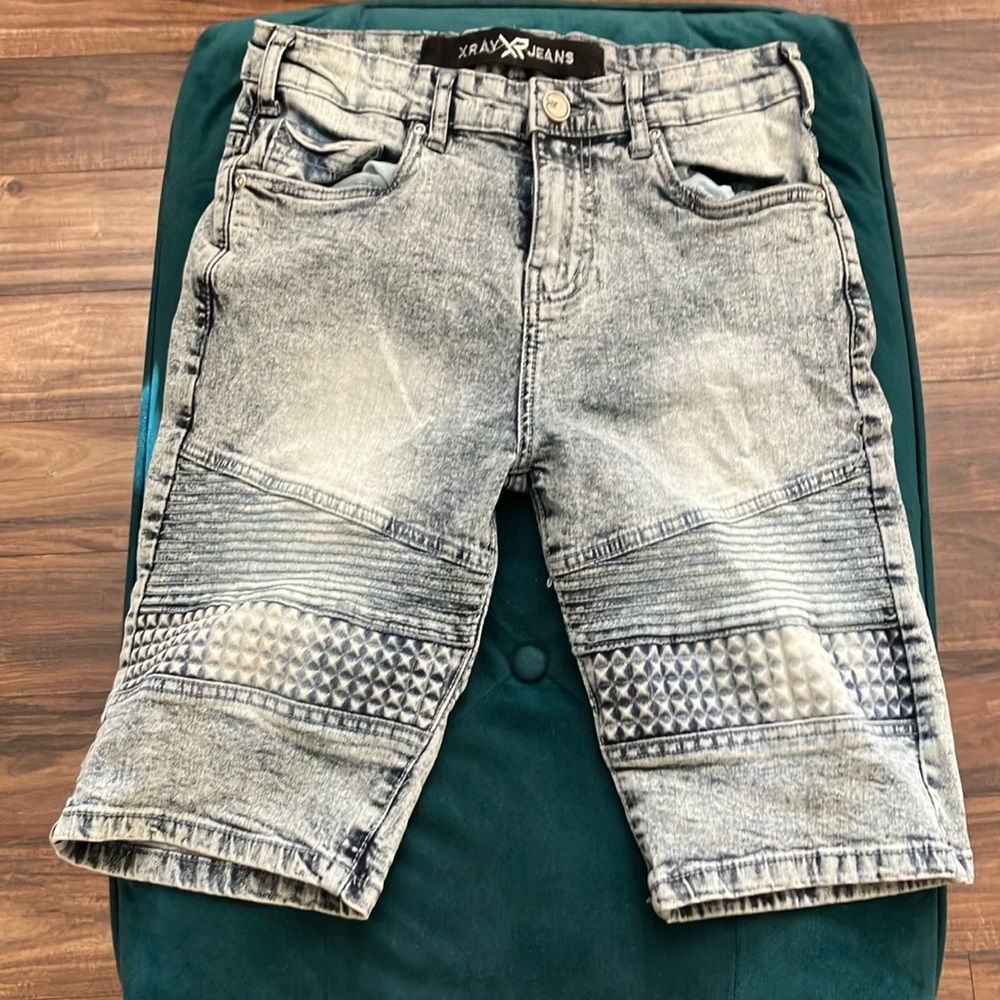 Light Blue Stonewashed Jean Shorts